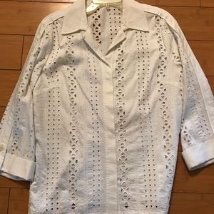 Button down eyelit shirt